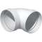Coude 90DEG circulaire PVC rigide, D 100 mm, gamme TUBPLA|S&P France ( Unelvent )-UNE833652