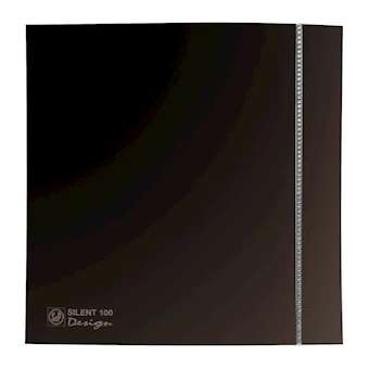 Aérateur design, 85 m3/h, façade noire Swarovski, clapet anti-retour, D 100 mm|S&P France ( Unelvent )-UNE403487