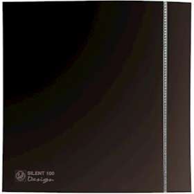 Aérateur design, 85 m3/h, façade noire Swarovski, clapet anti-retour, D 100 mm|S&P France ( Unelvent )-UNE403487