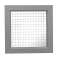 Grille de reprise à mailles fixes, alu, 720 à 1220 m3/h, D 300 x 300 mm