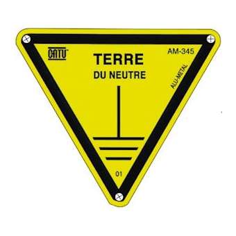 triangle alu 'terre du neutre' 100mm|Catu-CATAM-345