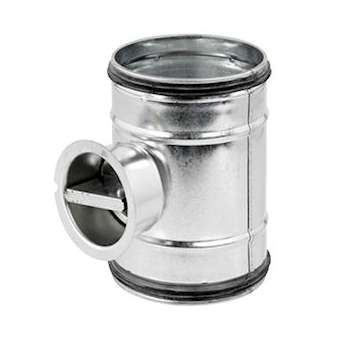 Registre manuel en acier galva, volet en tôle pleine, à joints, raccord D 315 mm|S&P France ( Unelvent )-UNE865692