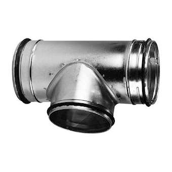 Té équerre à 90DEG en acier galvanisé, à joints, D 315/125 mm|S&P France ( Unelvent )-UNE866686