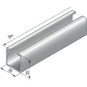 Rail C 35x35x2.00, série SU 35, 3m, SZ|Niedax France-NDX019350