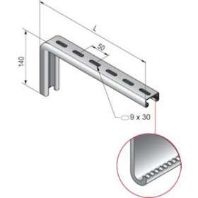 Console STRUT C41x21, 300 mm, SZ, supportage lourd|Niedax France-NDX677703