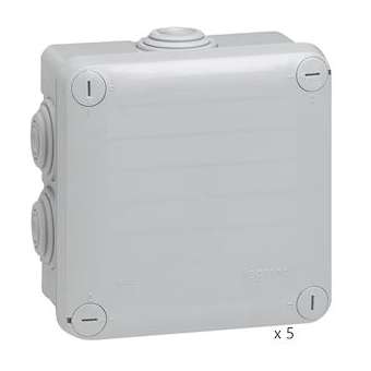 Lot de 5 boîtes de dérivation étanche Plexo 100x100mm|Legrand-LEG200160