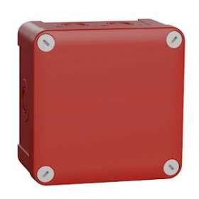 Mureva Box - boîte dérivation 960DEG rouge -7x20/25 -int 105x105x55 ext 116x116x|Schneider Electric-SCHENN05175