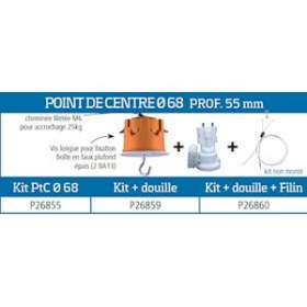 Kit centre dcl diamètre 68 mm + douille E27 + Kit 35 kg|SIB-SIBP26860