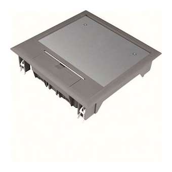 Boîte de sol carrée 12 modules 219x219mm encastrement 200x200mm grise|Hager-HAGVQ06057011