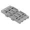Adaptateur de fixation 3 pôles pour connecteur de passage avec levier, gris|Wago contact-WAG221-2523