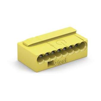Borne micro pour boîte de dérivation 8C / Jaune|Wago contact-WAG243-508