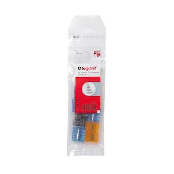Borne de connexion Nylbloc auto pour fils rigides - kit 9 bornes assorties|Legrand-LEG098480