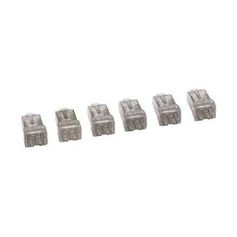 Borne de connexion Nylbloc auto pour fils rigides - 6 bornes grises pour 2 fils|Legrand-LEG098482