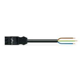 Cordon Mâle/- 3G 1,5 HO5VVF Noir 1 m|Wago contact-WAG771-9993-206-101