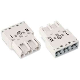 Connecteur mâle 3 pôles sans décharge de traction / Blanc|Wago contact-WAG770-233