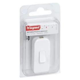 Interrupteur à bascule à touche de couleur blanc - blister avec Gencod|Legrand-LEG091153