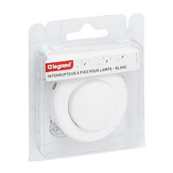 Interrupteur 2A 250V~ avec commande au pied pour lampadaire - Blanc|Legrand-LEG091171
