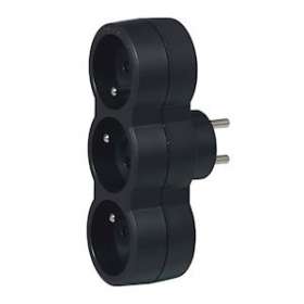 Fiche multiprise 3 prises de courant 2P+T 16A 230V avec sorties frontales|Legrand-LEG050508
