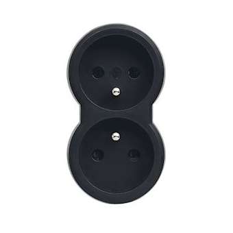 Fiche multiprise 2 prises de courant 2P+T 16A 230V avec sorties frontales|Legrand-LEG050504