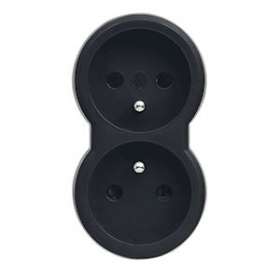 Fiche multiprise 2 prises de courant 2P+T 16A 230V avec sorties frontales|Legrand-LEG050504