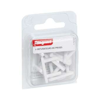 Cache-prises de courant - 6 caches pour prise sans terre|Legrand-LEG095840