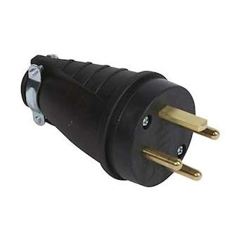 Fiche mâle avec terre - caoutchouc - 20A - 4 broches|Legrand-LEG096934