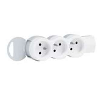 Bloc multiprise standard mobile 3 prises de courant 2P+T à câbler|Legrand-LEG050053