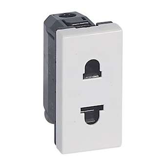 Prise de courant 2P standard euro-US Mosaic 1 module - blanc|Legrand-LEG077501