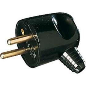 Fiche mâle 16A 2P+T sortie latérale noir|Ebenoïd-EBE21112