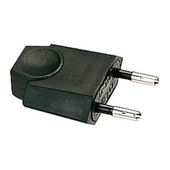 Fiche mâle 6A 2P noir|Ebenoïd-EBE20262