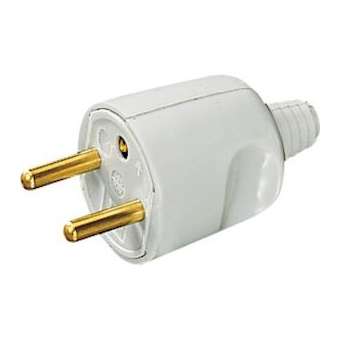 Fiche mâle 16A 2P+T portefeuille gris|Ebenoïd-EBE21146