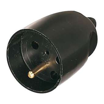 Fiche femelle 16A 2P+T noir|Ebenoïd-EBE21350