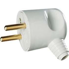 Fiche mâle 16A 2P+T sortie latérale gris|Ebenoïd-EBE21113