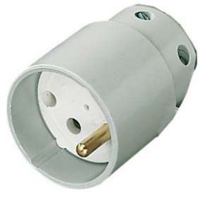 Fiche femelle 16A 2P+T gris|Ebenoïd-EBE21352