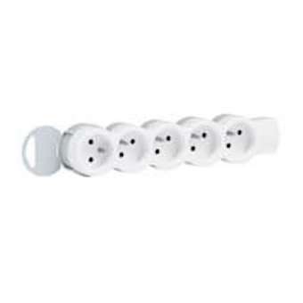 Bloc multiprise standard mobile 5 prises de courant 2P+T à câbler|Legrand-LEG050060