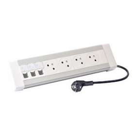 Bloc bureau 4x2P+T + 3xRJ45 catégorie6 FTP et cordon 3m 2P+T|Legrand-LEG054614
