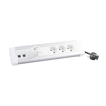 Bloc bureau équipé: 3prises 2P+T + dock chargeur micro USB 2,4A + 2 prises RJ45|Legrand-LEG054637