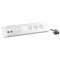 Bloc bureau équipé : 3prises 2P+T + dock chargeur micro USB 2,4A + 2 prises RJ45