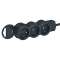 Rallonge multiprise 3 prises de courant 2P+T 16A 230V avec cordon 3m - noir
