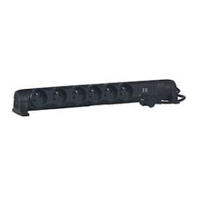 Rallonge multiprise 6 prises de courant 2P+T 16A 230V + 2 USB 2400mA -noir|Legrand-LEG050393