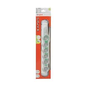 Rallonge multiprises 'coupe-veille' équipé de 6x2P+T et parafoudre - cordon 1,5m|Legrand-LEG050087