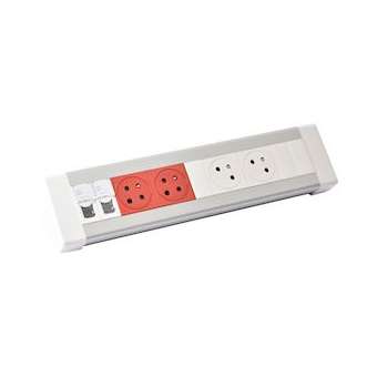 Bloc bureau 2x2P+T + 2x2P+T détrompage + 2xRJ45 à câbler|Legrand-LEG054606