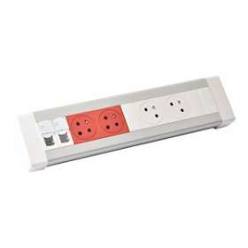 Bloc bureau 2x2P+T + 2x2P+T détrompage + 2xRJ45 à câbler|Legrand-LEG054606