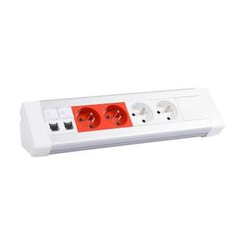 Bloc bureau équipé: 4prises 2P+T + 2prises RJ45+ 2obturateurs 1 module à câbler|Legrand-LEG054620