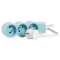 Rallonge 3x2P+T avec cordon 1,5m 3G 1mm² - blanc/bleu