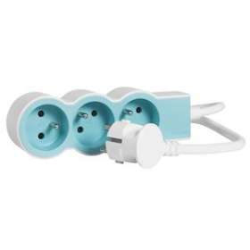 Rallonge 3x2P+T avec cordon 1,5m 3G 1mm² - blanc/bleu|Legrand-LEG049474