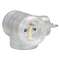 Fiche multiprise 3 prises 2P+T 16A 230V avec sorties latérales - transparent