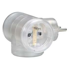 Fiche multiprise 3 prises 2P+T 16A 230V avec sorties latérales - transparent|Legrand-LEG050634