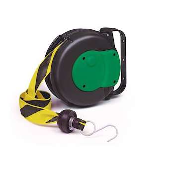 Enrouleur rappel auto SIGNALISATION PLT 100 - 8m bande jaune/noire -|Cable equipements-CQSERSR08P1JN