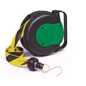 Enrouleur rappel auto SIGNALISATION PLT 100 - 8m bande jaune/noire -|Cable equipements-CQSERSR08P1JN